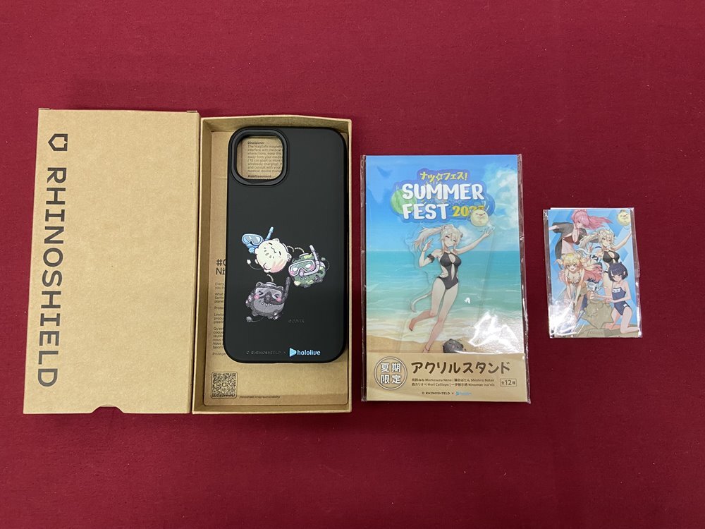 カメ)ホロライブ RHINOSHIELD iPhone13 ケース 獅白ぼたん アクリルスタンド ステッカー 3点セット ◆Y2512001 NN01C