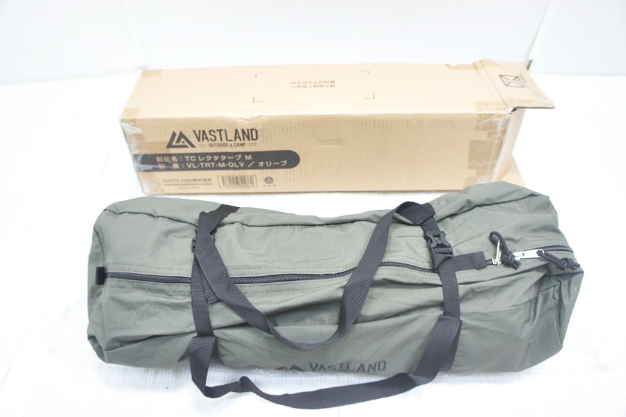 福岡)美品 VASTLAND ヴァストランド VL-TRT-M-OLV TCレクタタープ Mサイズ オリーブ F251219j3 NN19C
