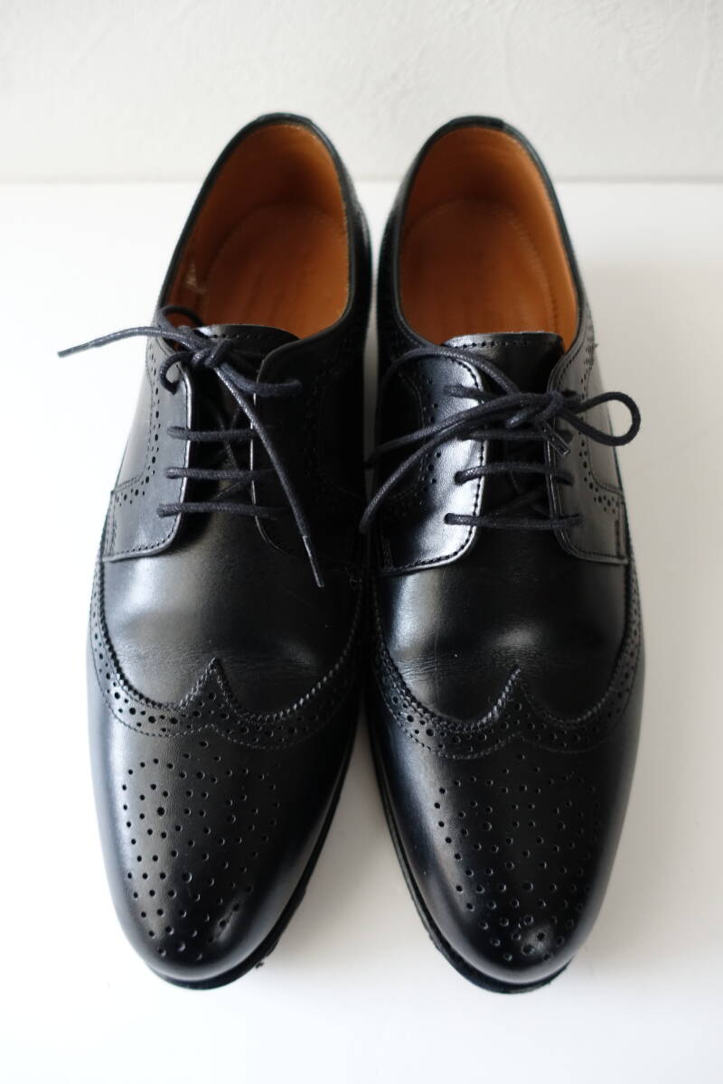 JALAN SRIWIJAYA ジャランスリワヤ ウイングチップ シューズ 5625 Monas モナス BLACK CALF (LEATHER SOLE) UK4