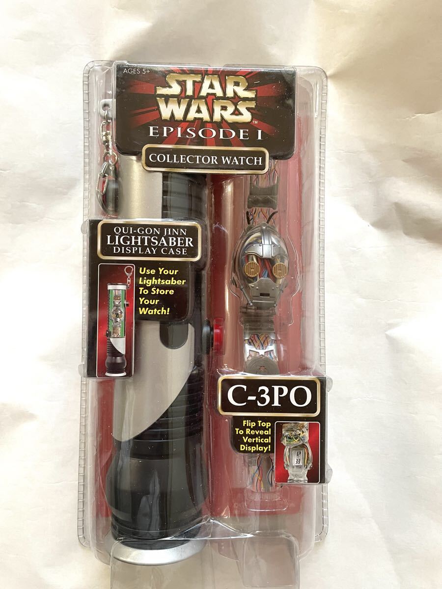 値下げ！未開封保管品★スターウォーズ　C-3PO 腕時計　ケースはライトセーバー！★ STAR WARS