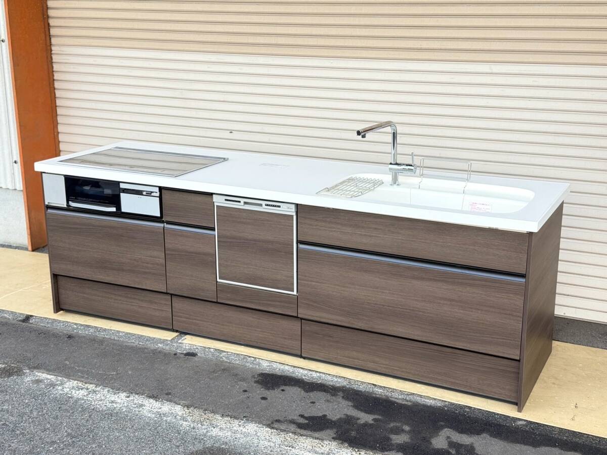 SJ-2◇モデルハウス展示品◇LIXIL システムキッチン アイランド 背面カウンター台付 リフォーム リノベーション