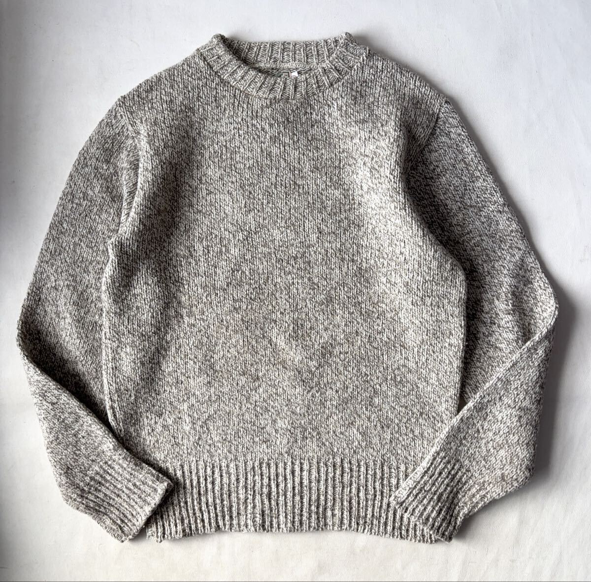 90s L.L.Bean ウール ニット セーター M ミックスカラー エルエルビーン 
