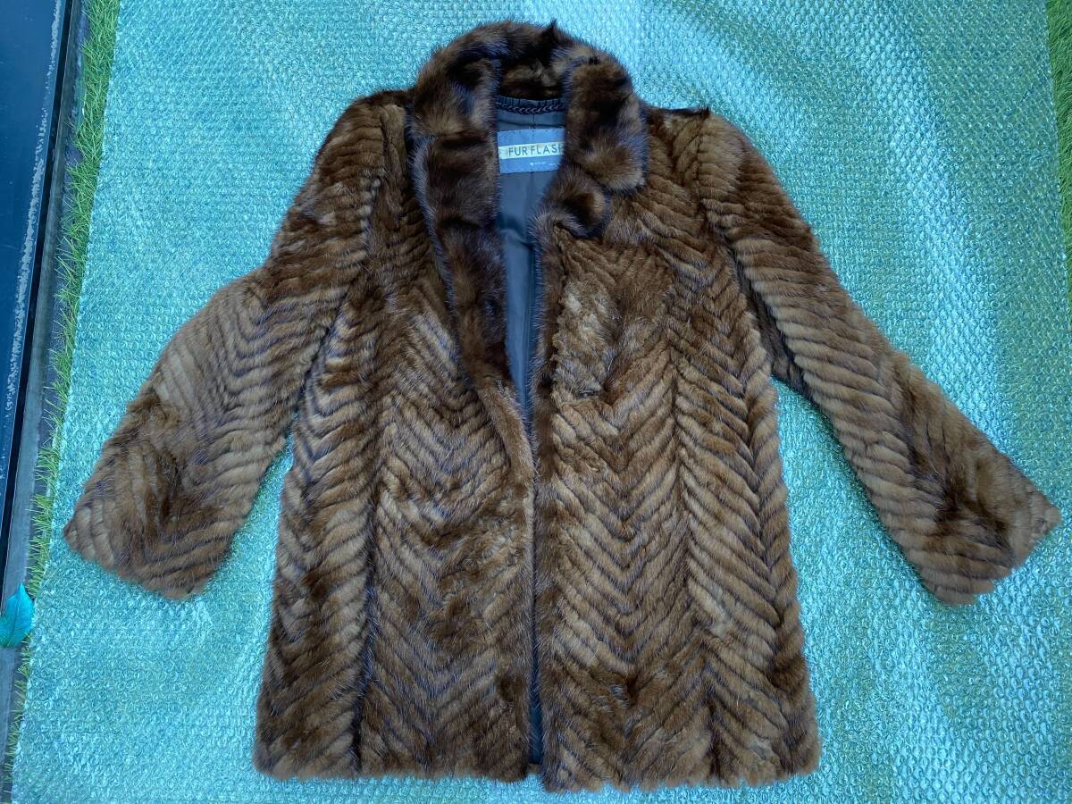 A-30-88【鴇】FUR FLASH ムーンバット MOONBAT ミンク 毛皮 ファー コート 9号