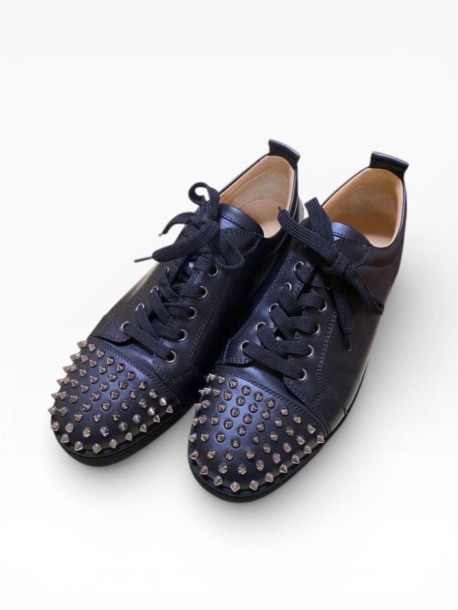 クリスチャンルブタン　黒 レザー スパイクスタッズ シューズ