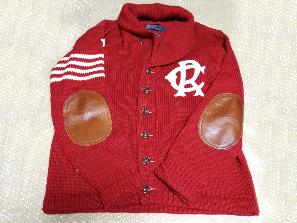 Polo Ralph Lauren ラルフローレン ウール ニット カーディガン Mサイズ(実寸XLサイズ) 肉厚大きい