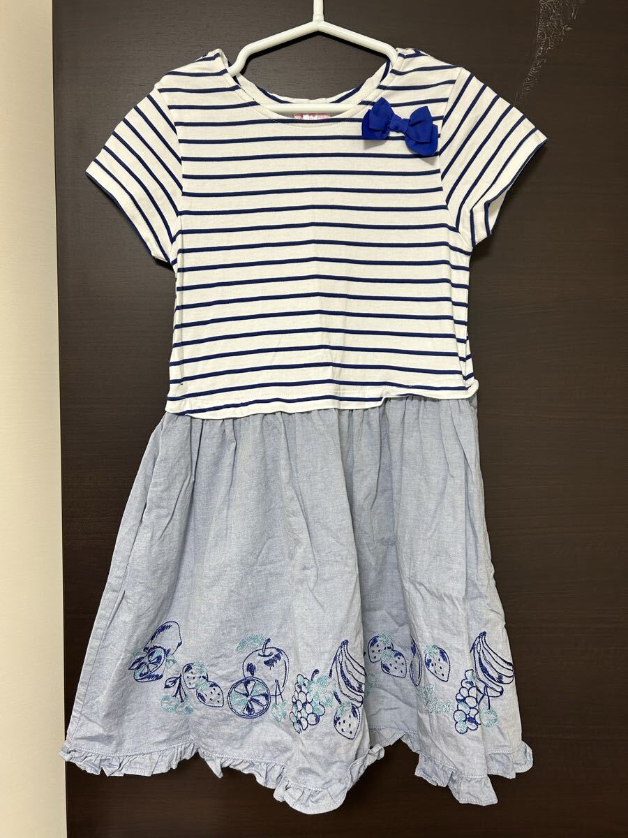 メゾピアノ mezzo piano、ナルミヤ／半袖ワンピース／サイズ140