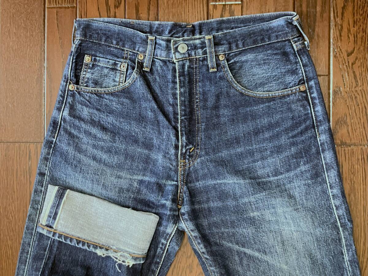 90s リーバイス LEVI'S 502-XX w32 ひげ落ち ビンテージ レプリカ ジーンズ ハチノス BIGE 赤耳 復刻 デニムパンツ ジーパン 90年代 日本製