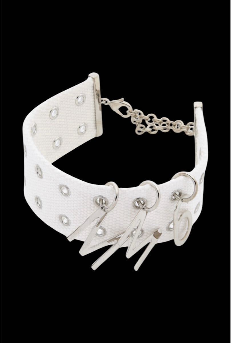 新品 未使用品 MM6 Maison Margiela ホワイトカラー ベルトチョーカー ネックレス アクセサリー
