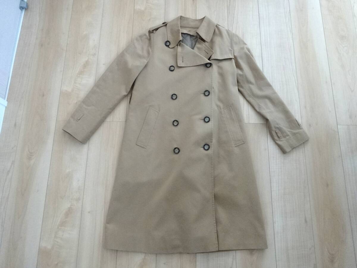 (現状品) UNITED ARROWS green label relaxing ユナイテッドアローズ トレンチコート ロング 40サイズ コットン ベージュ系 レディース