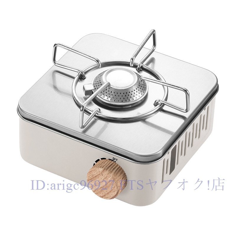 新品ミニカセットコンロ アウトドア 小型 超軽量ポータブル カセットコンロ 一台二役 強火力 速加熱ヒーター 電源不要 卓上コンロ ベージュ