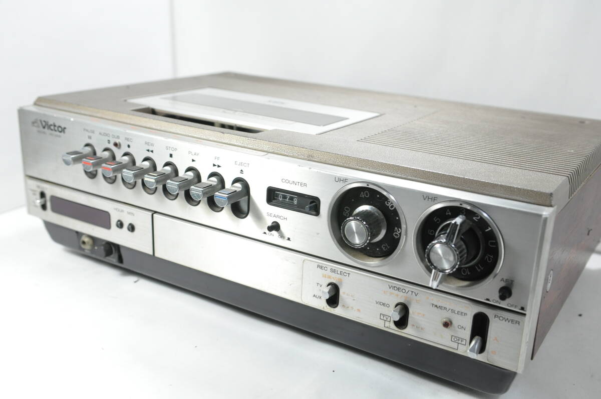 ★博物館級★1976年国内VHS一号機 動作品 ビクター HR-3300 VHS ビデオデッキ！超昭和レトロビンテージモデル 【動作確認済】