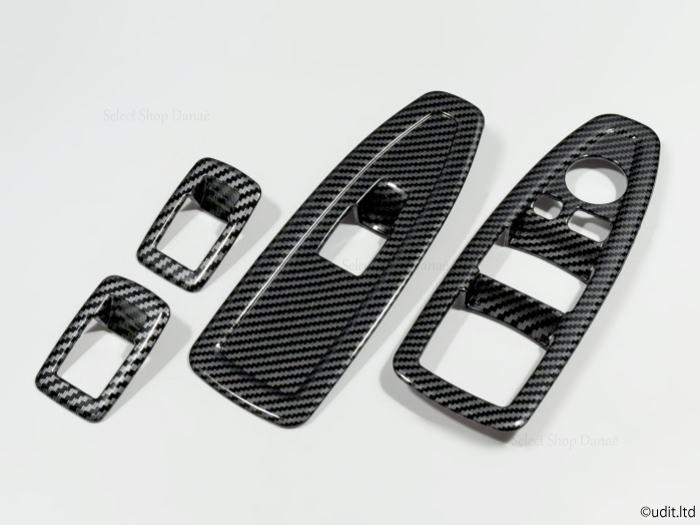 BMW F30 カーボン パワーウインドウスイッチ用パネルカバー 外装パーツ F31F34F36F80F48F20 トリム フレーム