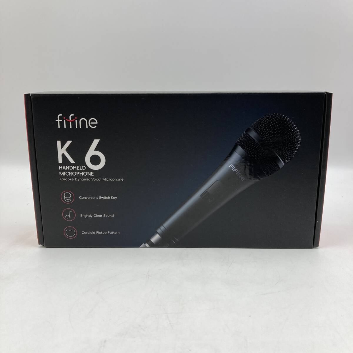 【未検品】FIFINE マイク ダイナミックマイク ボーカルマイク カラオケマイク 単一指向性 6.35mmプラグ 長さ4.5m XLR K6/Y32196-O1