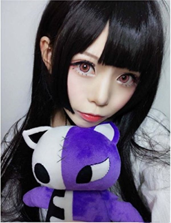 ウィッグ 姫カット ブラック ロング ストレート 原宿 ロリータ 小顔 ぱっつん 姫髪 ロング 女性 かつら フルウィッグ 軽い ネット付