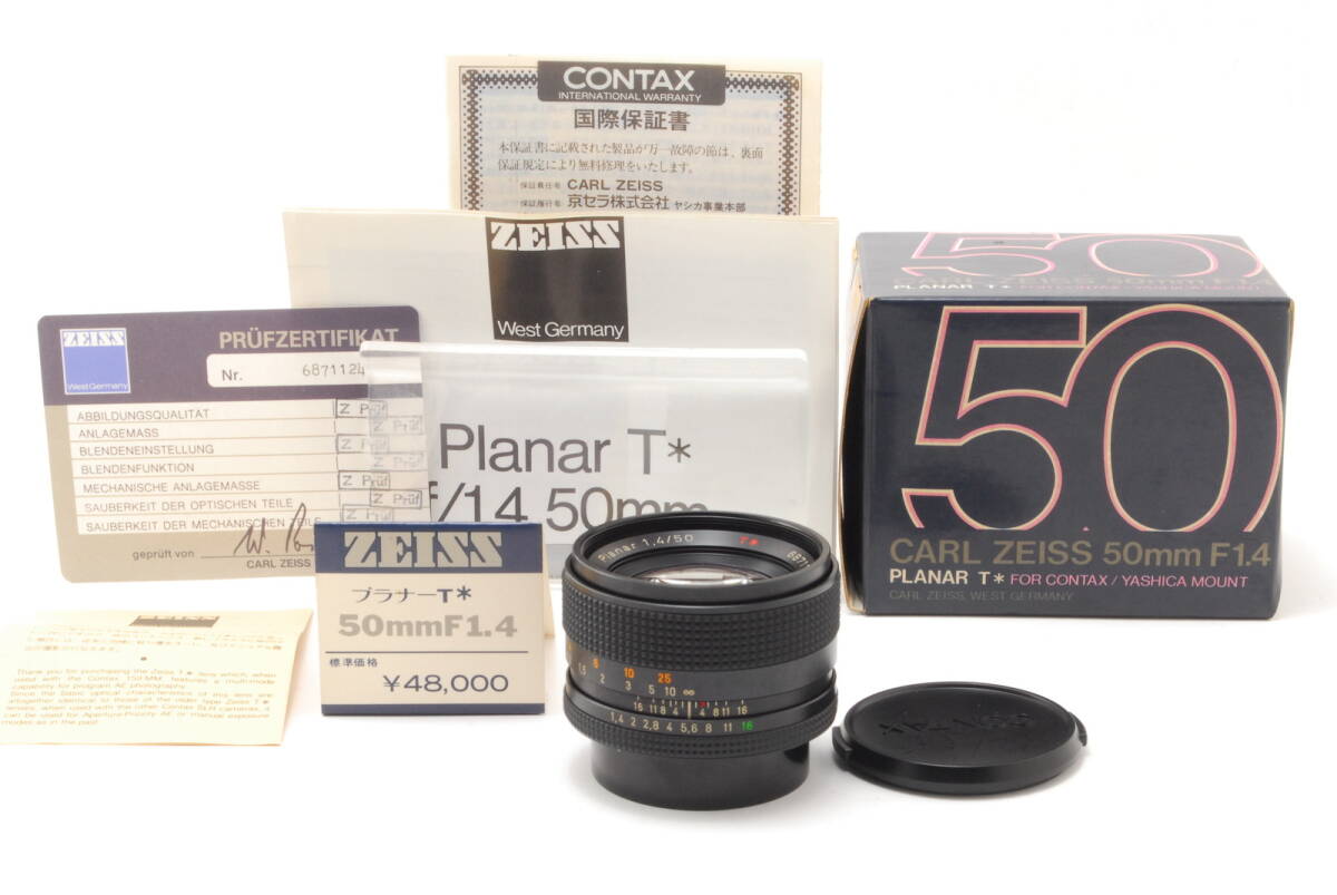 【超美品 保障付 動作確認済】Contax Carl Zeiss コンタックス カールツァイス Planar T* 50mm F/1.4 MF Lens レンズ MMJ CY Mount #V1303