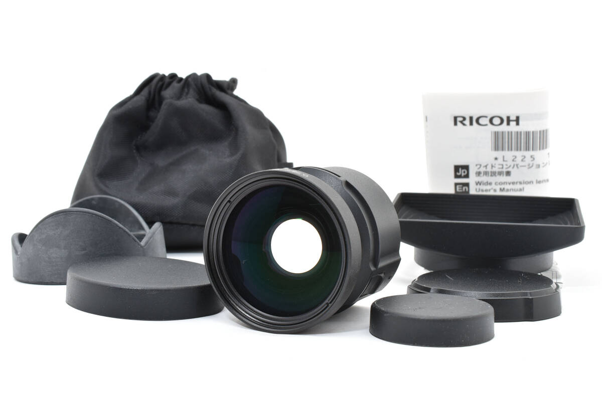 ★極上品★ リコー RICOH GW-1(GR DIGITAL ⅠⅡ用 ワイコン）付属 フード レンズリアキャップ レンズポーチ アダプターGH1★55#300