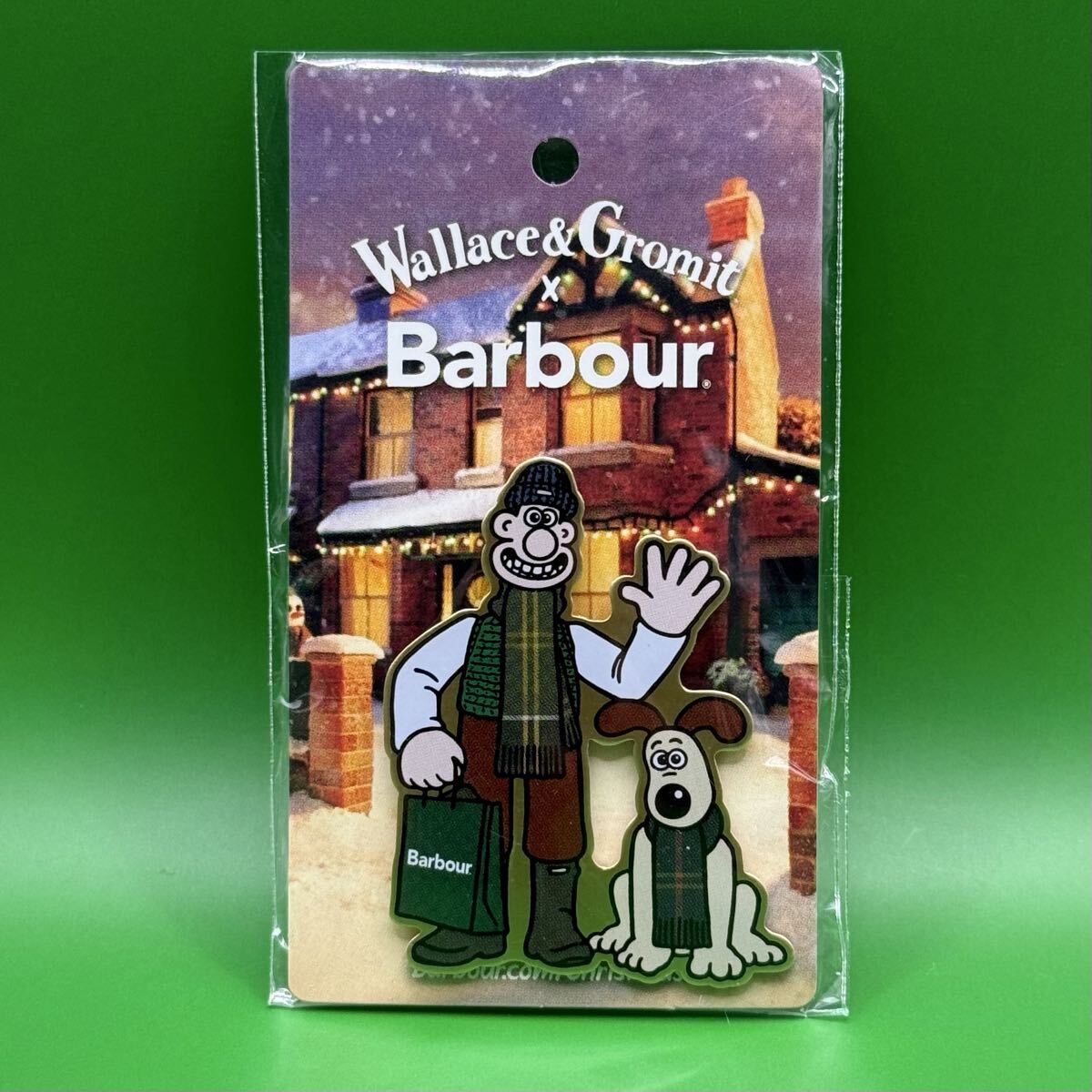 【Wallace & Gromit × Barbour】ウォレスとグルミット×バブアー ピンバッジ ノベルティ 2025 ひつじのショーン