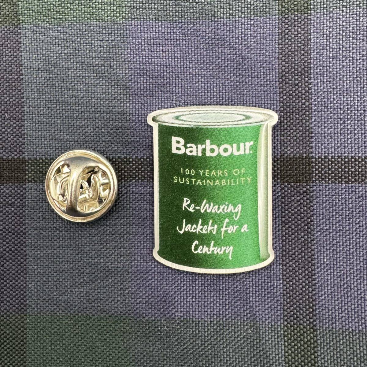 【Barbour Wax缶】バブアー ワックス缶 ピンバッジ ピンズ