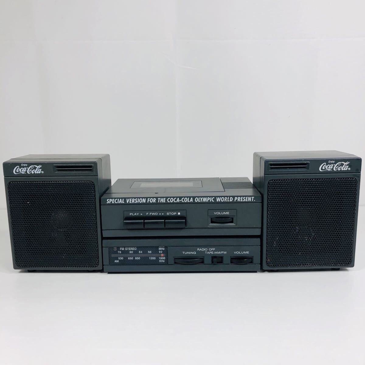 中古保管品 動作不良 ジャンク 昭和レトロ ラジカセ ミニコンポ　コカコーラ　ジャンク