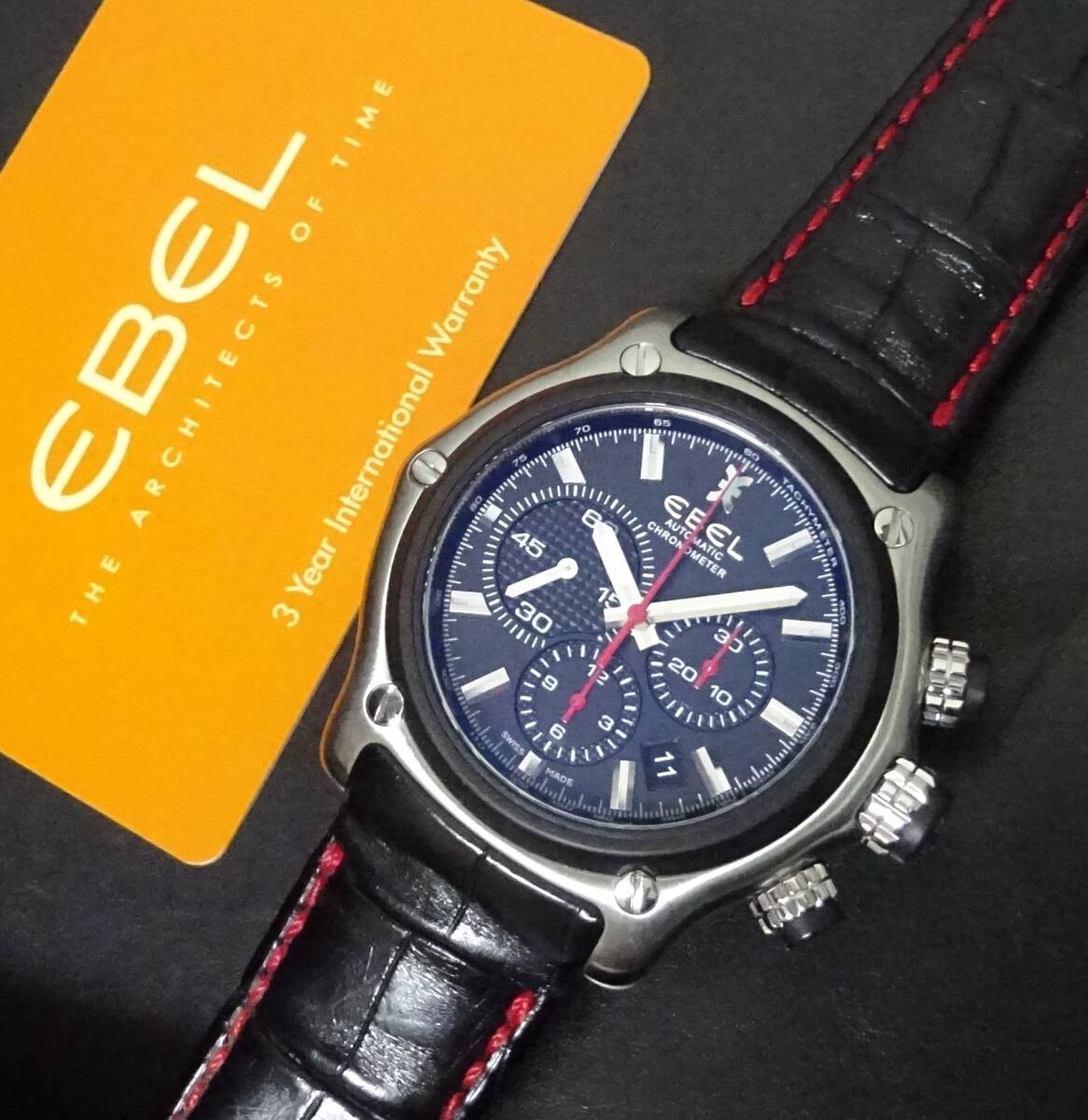 2025年11月OH仕上済 Ebel エベル 1911 BTR クロノグラフ 9137L73 5335145RS 自動巻 メンズサイズ 国際保証書あり 純正内外箱あり 本物