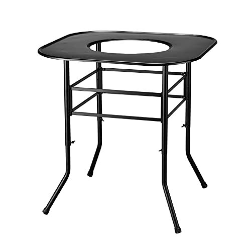 グリーンライフ (GREEN LIFE) 対流型ストーブ用テーブル(ブラック) 幅65×奥行65×高さ71cm 高さを自由に設定可能 TST-6