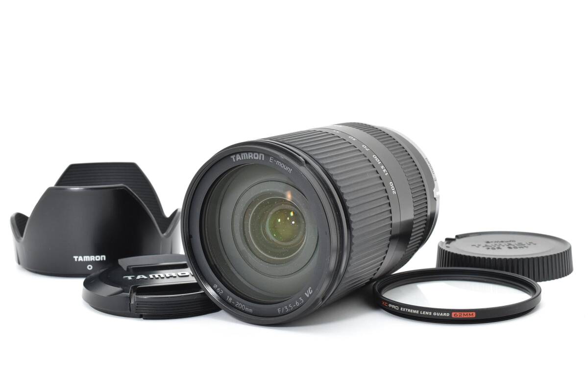 ★動作品★ TAMRON タムロン 18-200mm F3.5-6.3 Di Ⅲ VC SONY ソニー フード フィルター FRキャップ付 