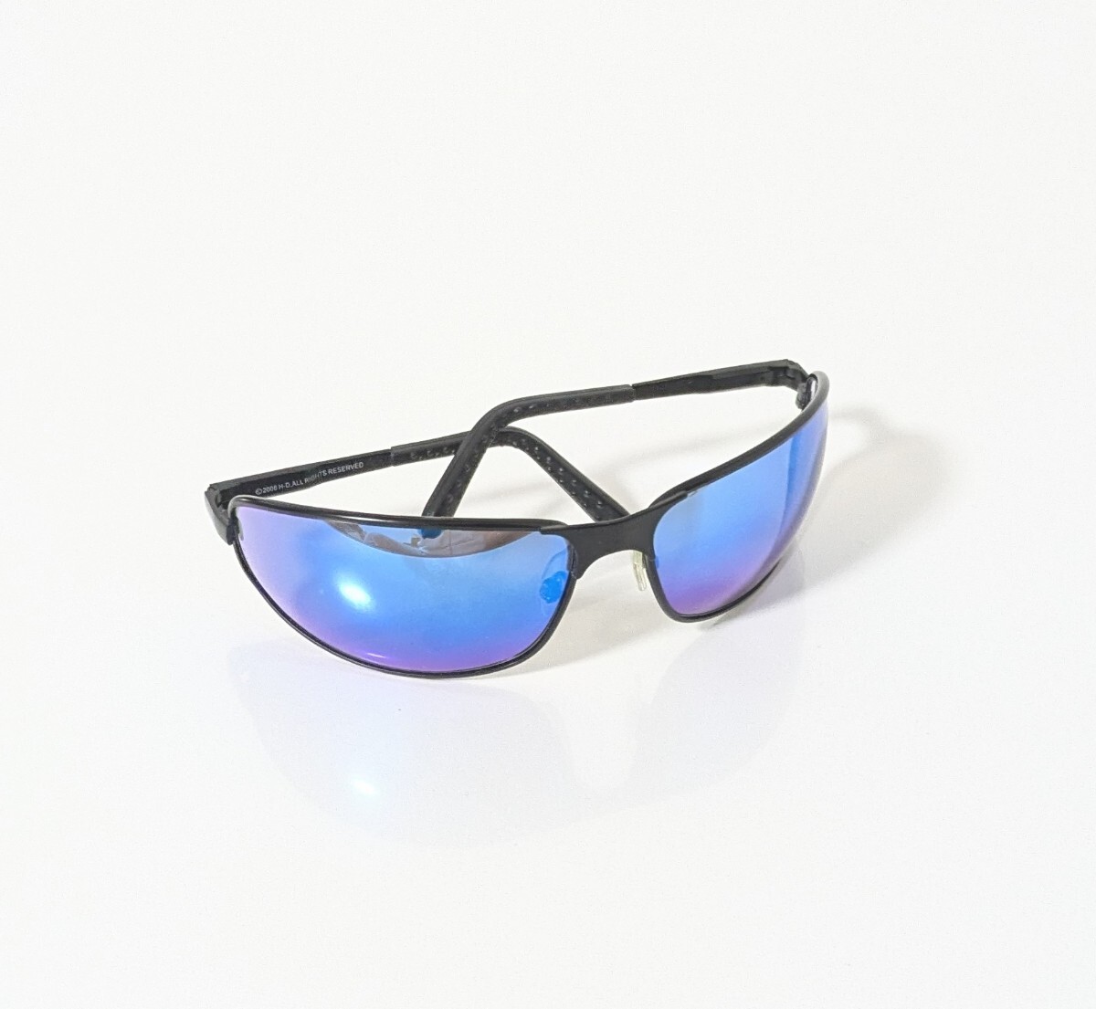 《Harley Davidson》ハーレーダビッドソン メンズサングラス　2006年製ビンテージ　メタルフレーム マットブラック バイク ツーリング 美品