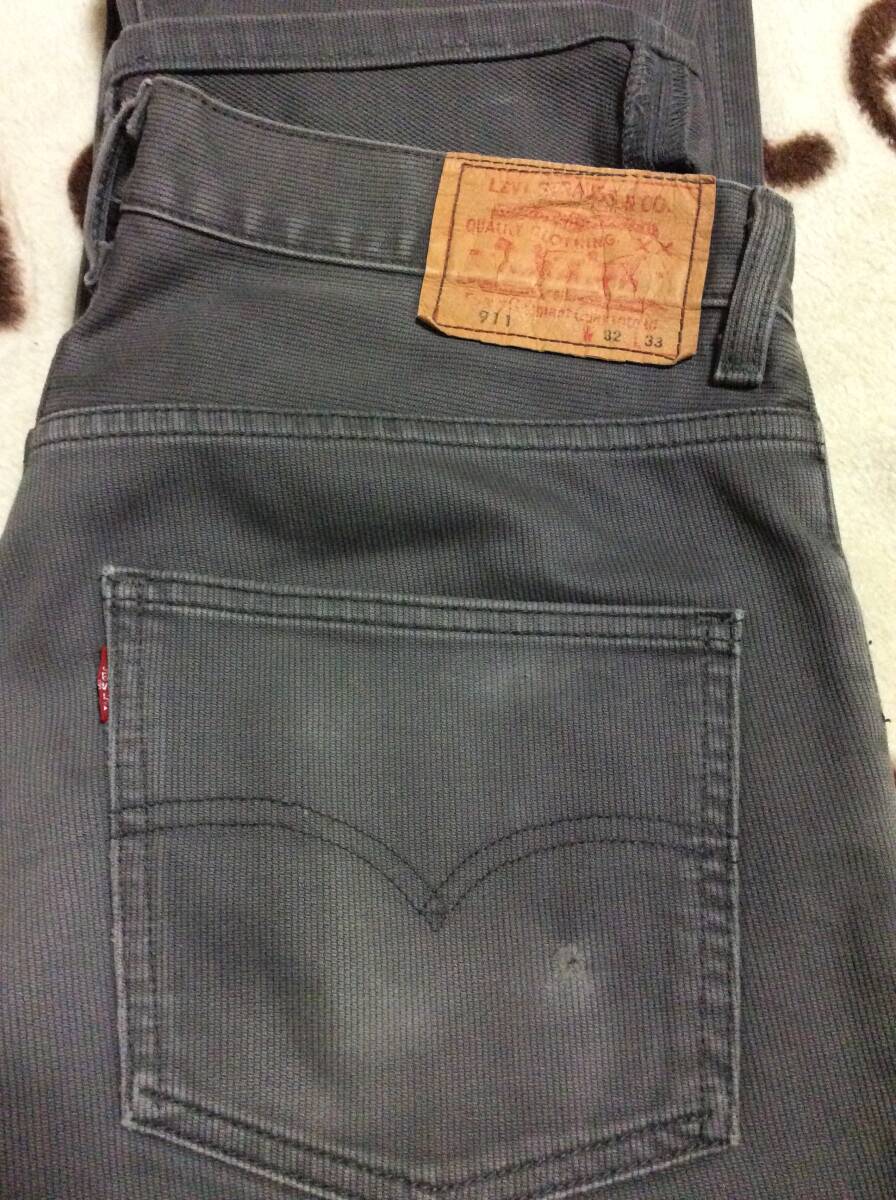 ◎ 2008年　日本製　ビンテージレプリカ　LEVIS　911　ピケパンツ　紙パッチ　BIGE　中古　　　　　　　　　　　　W32