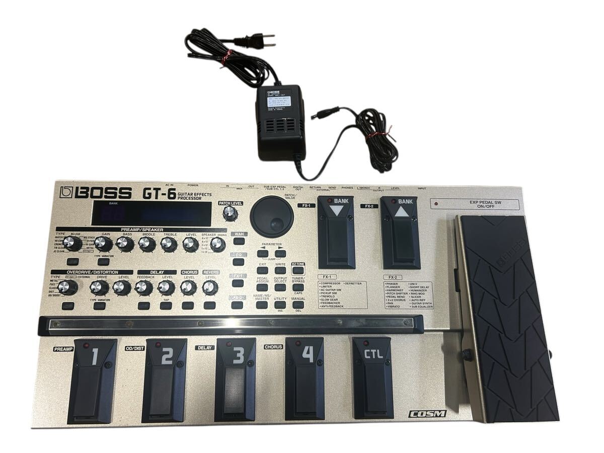 訳あり美品！BOSS マルチエフェクター GT-6 純正ACアダプター付き