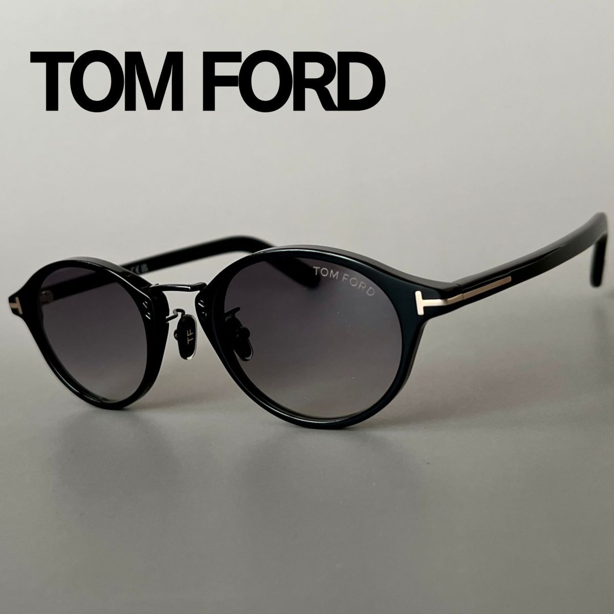 トムフォード サングラス TOM FORD ボストン 黒 金 ブラック ゴールド アジアンフィット グレー 軽い イタリア製 クリングス UVカット