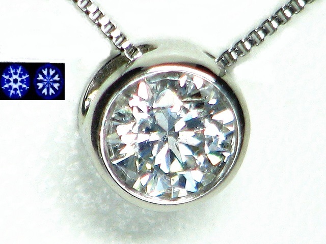 【宝石屋本舗】0.30ct　ハート＆キューピッド天然ダイヤモンド　PT900 ネックレス（ミニ鑑別カード付）