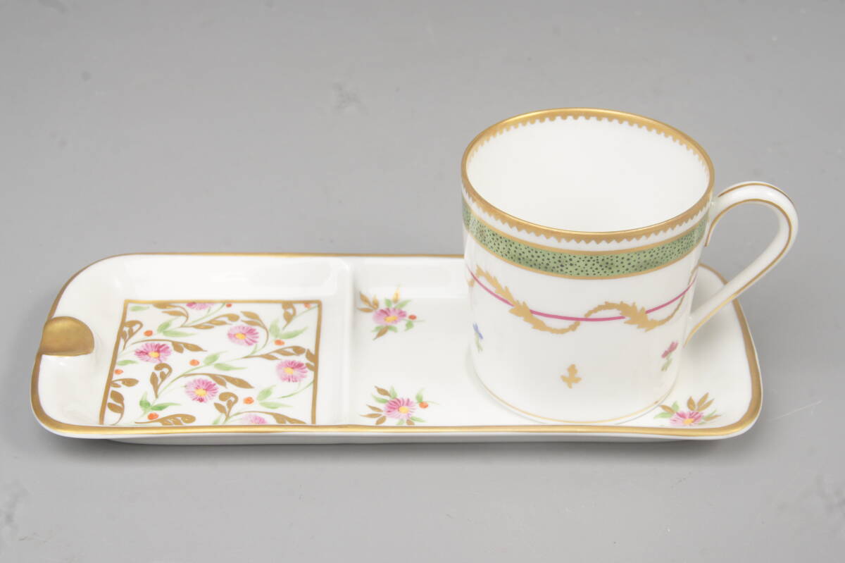 HAVILAND LIMOGES　アビランド　リモージュ　金彩花柄　デミタスカップ＆アシュトレイソーサー　VIEUX PARIS