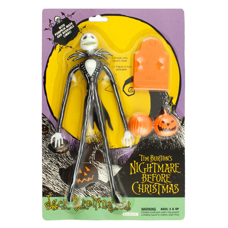 ナイトメア・ビフォア・クリスマス ジャック・スケリントン ベンダブルフィギュア ハロウィーン ティム・バートン アメリカン雑貨
