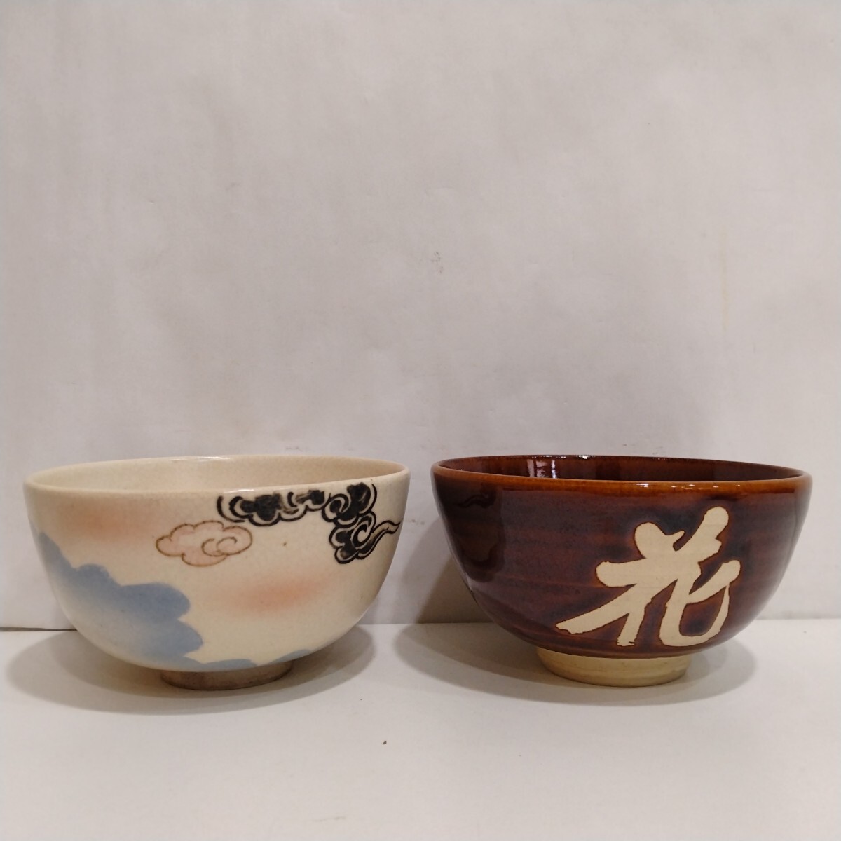 M312010　茶道具　茶碗　抹茶碗　茶器　在銘有　２点まとめて　箱なし　詳細不明