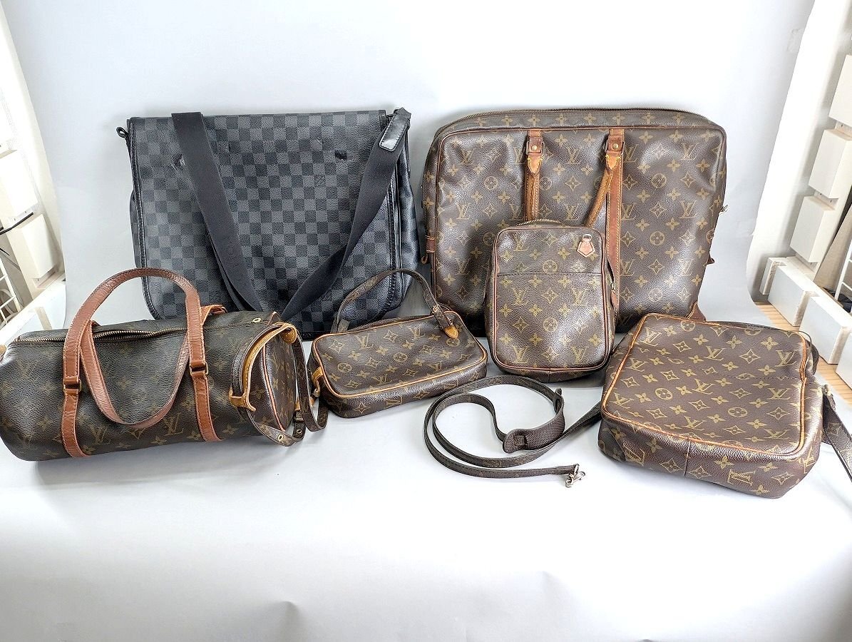 ジャンク LOUIS VUITTON ルイ・ヴィトン モノグラム・ダミエ パピヨン ダニエル マルリーバンドリエール等 バッグ6点まとめ[03-7258