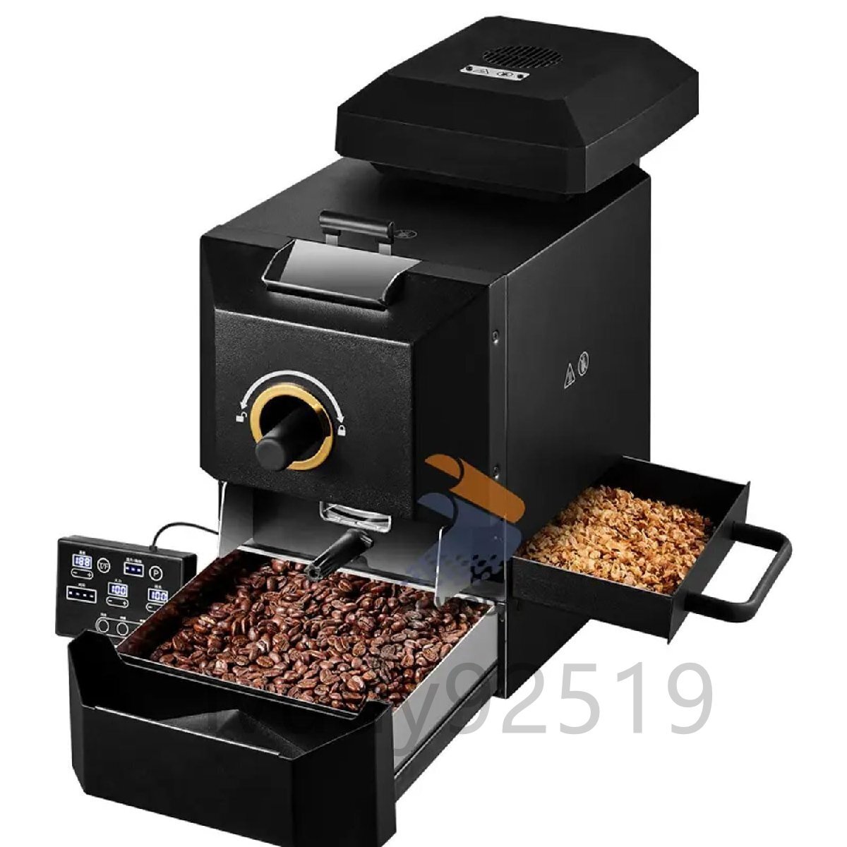 電気コーヒー豆ロースター、200-500g商業ドラムコーヒー豆焙煎機インテリジェント操作パネル付き、カフェ、レストラン、バー、ホテル
