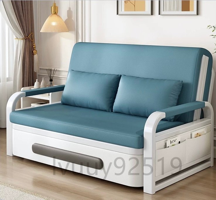 デザイン 多機能耐久便利実用　折りたたみベッド 収納ケース付き ソファーベッド ダブルベッド 洗える布地綿麻 ソファー 家庭用