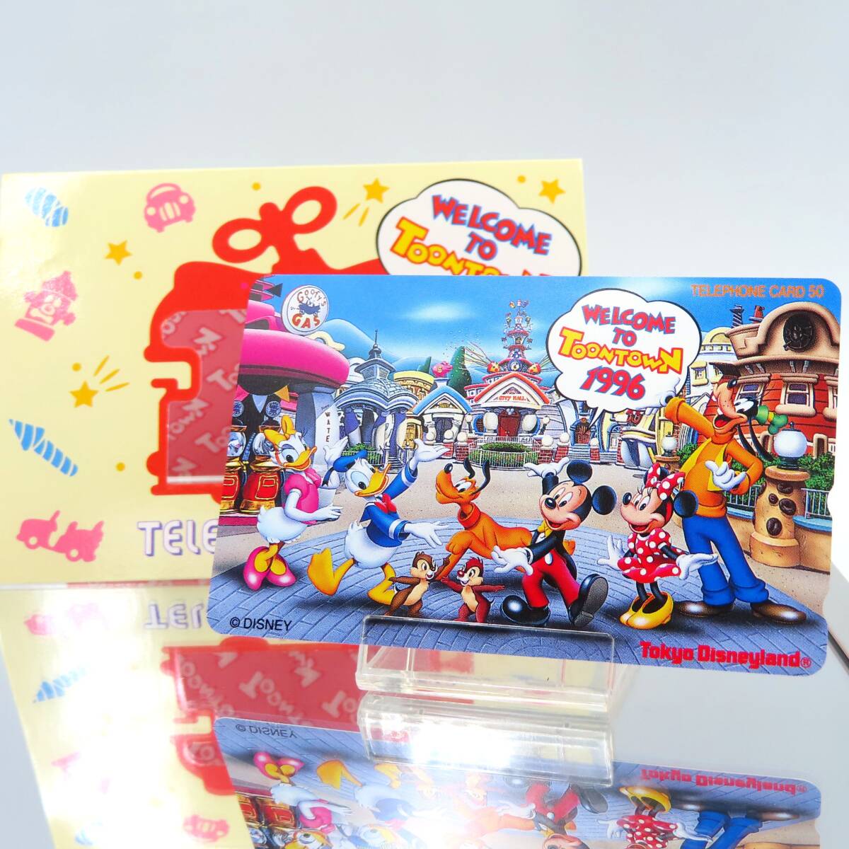 ☆【未使用】 Disney Tokyo Disneyland TooN Town 1996 東京 ディズニー ランド トゥーンタウン テレカ テレホンカード 50度 グッズ