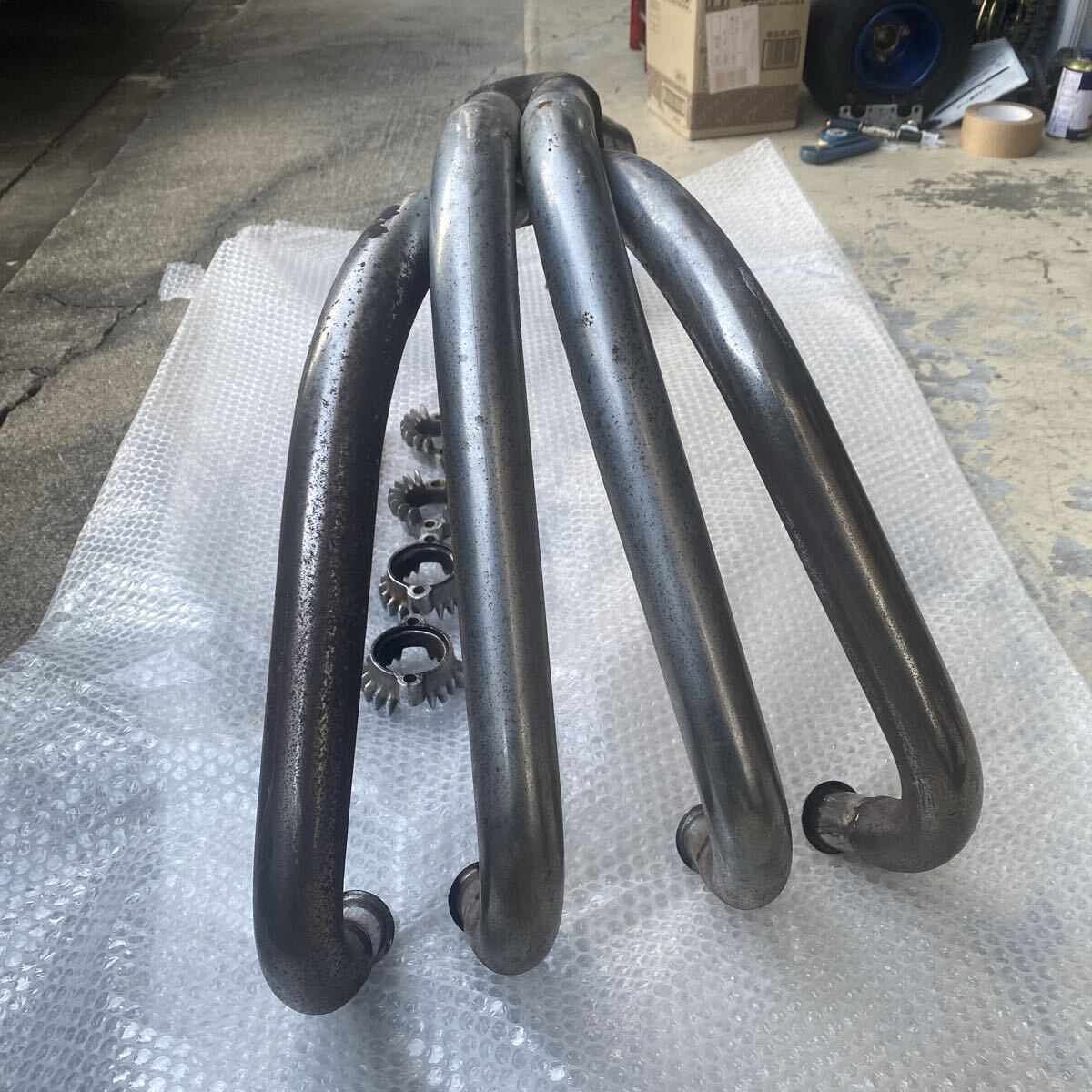 希少　CB750FOUR K0 K1 K2 K3 社外マフラー　MARVING マービング　フランジ付き　スタッドボルト必要　バッフル付き　HONDA ホンダ　本田