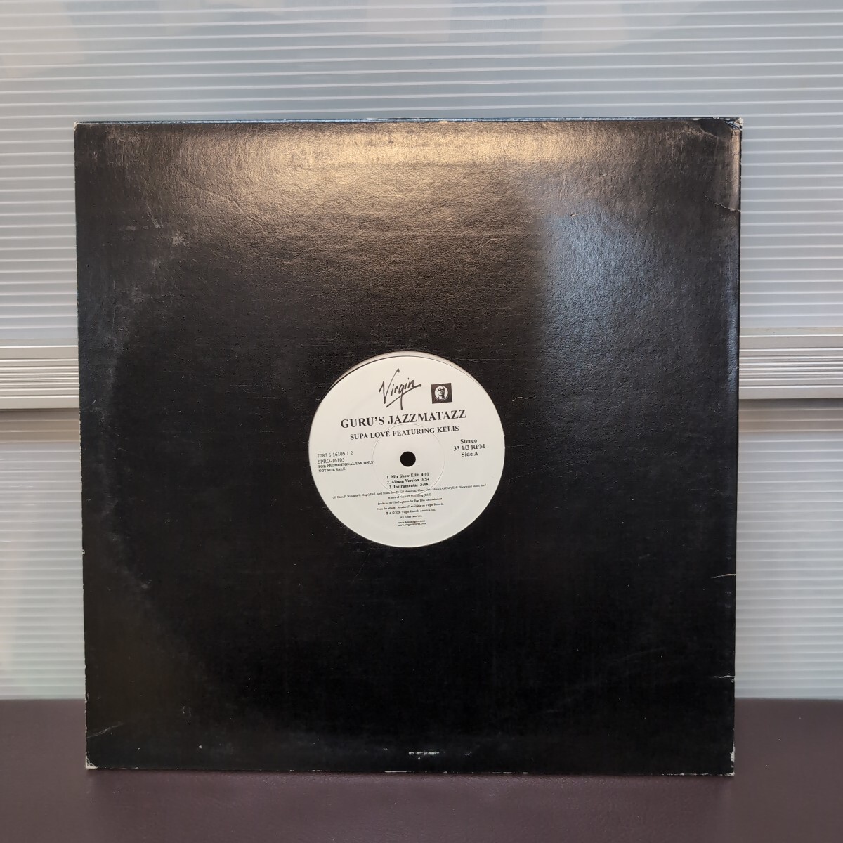 LPレコード　GURU'S JAZZMATAZZ 「SUPA LOVE featuring KELIS / HUSTLIN'DAZE featuring DONELL JONES」 12インチレコード　LP盤 【1717】