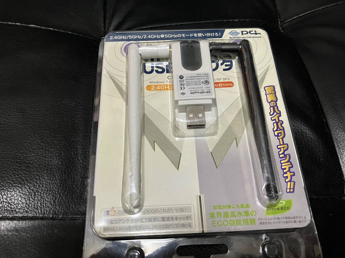 PCI　Wi-Fi USBアダプタ　GW-USFang300