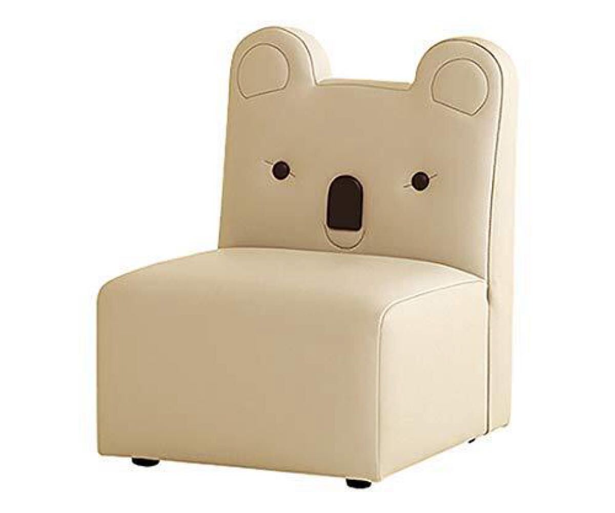E554 キッズソファー コアラ KS-1P-KO 一人用 アニマルソファー アイボリー 子供用 中古品 椅子 チェア