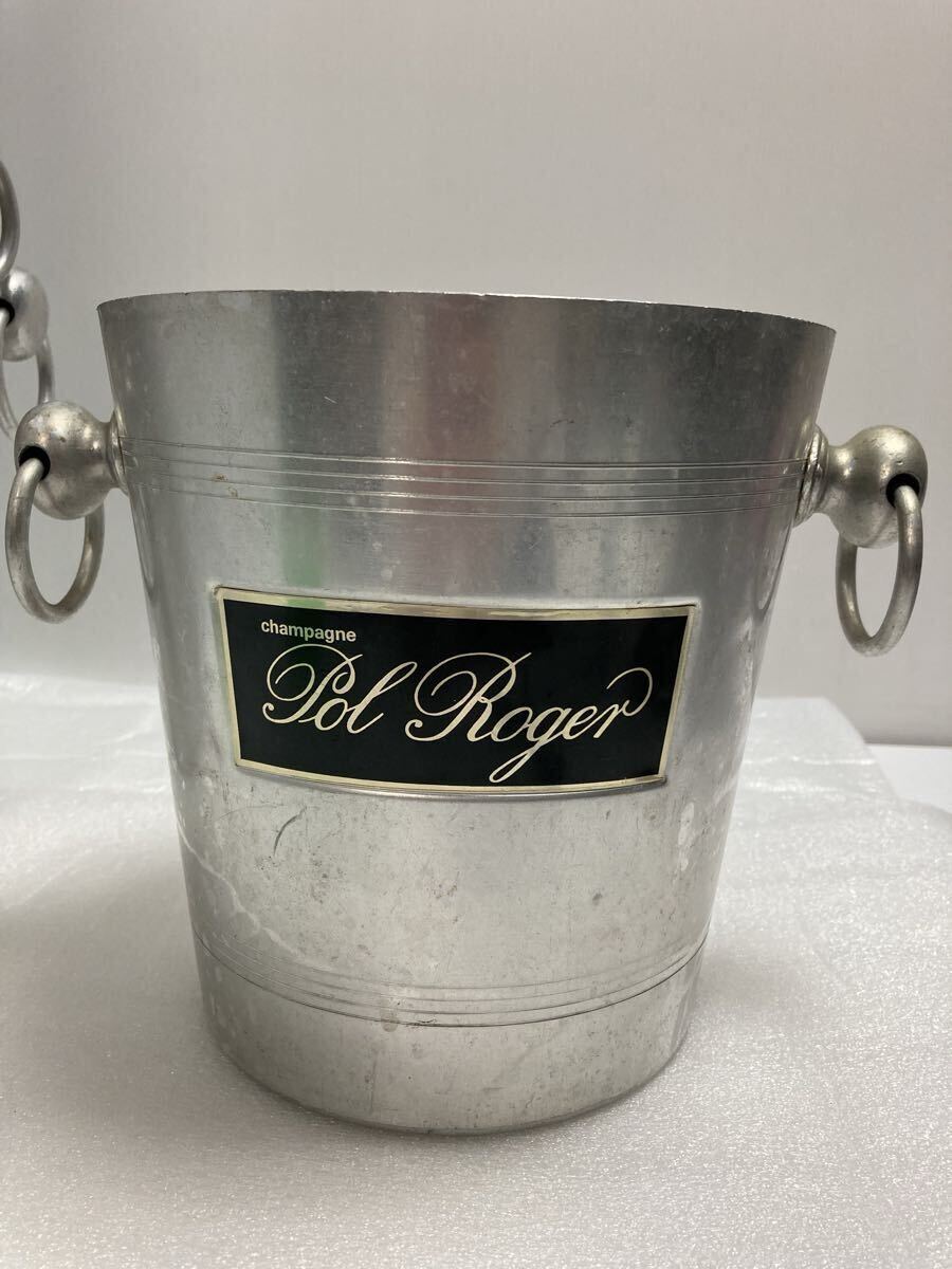 C546　シャンパンクーラー　Pol Roger　ワインクーラー　ポルロジェ　バケツ　クーラーバケット