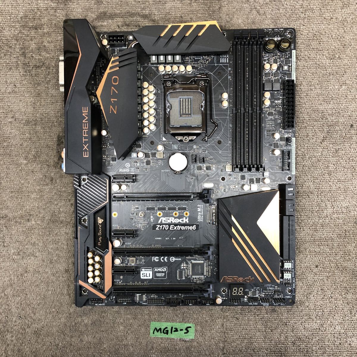 MG12-5 激安 マザーボード ASRock Z170 Extreme6 LGA1151 通電確認済み ジャンク
