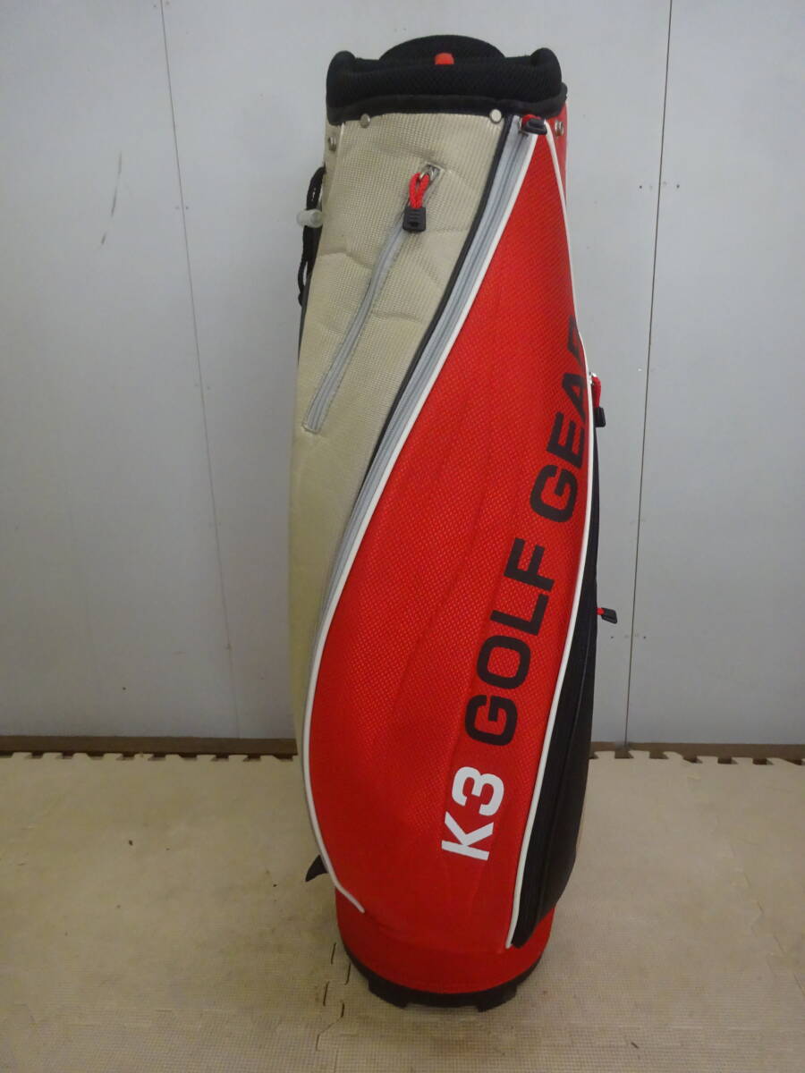 ★281）キャディバック・キャスコ「K3G-072」 6分割 飾りパーツなし、シール痕あり ※中古/使用汚れ現状品■160