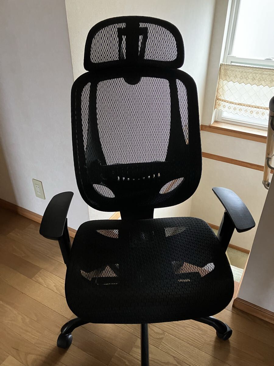 ★引き取りのみ★ハイバックオフィスチェア★ニトリ★メッシュ★ワークチェア★アームチェア★ヘッドレストつき