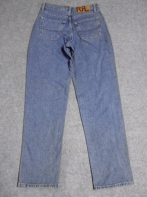 ダブルアール ＲＲＬ ラルフローレン ９０年代 デニム パンツ Ｒ００４ ウエスト３０インチ Ｗ７６ 股下・８０ ダメージ加工　ＵＳＡ製