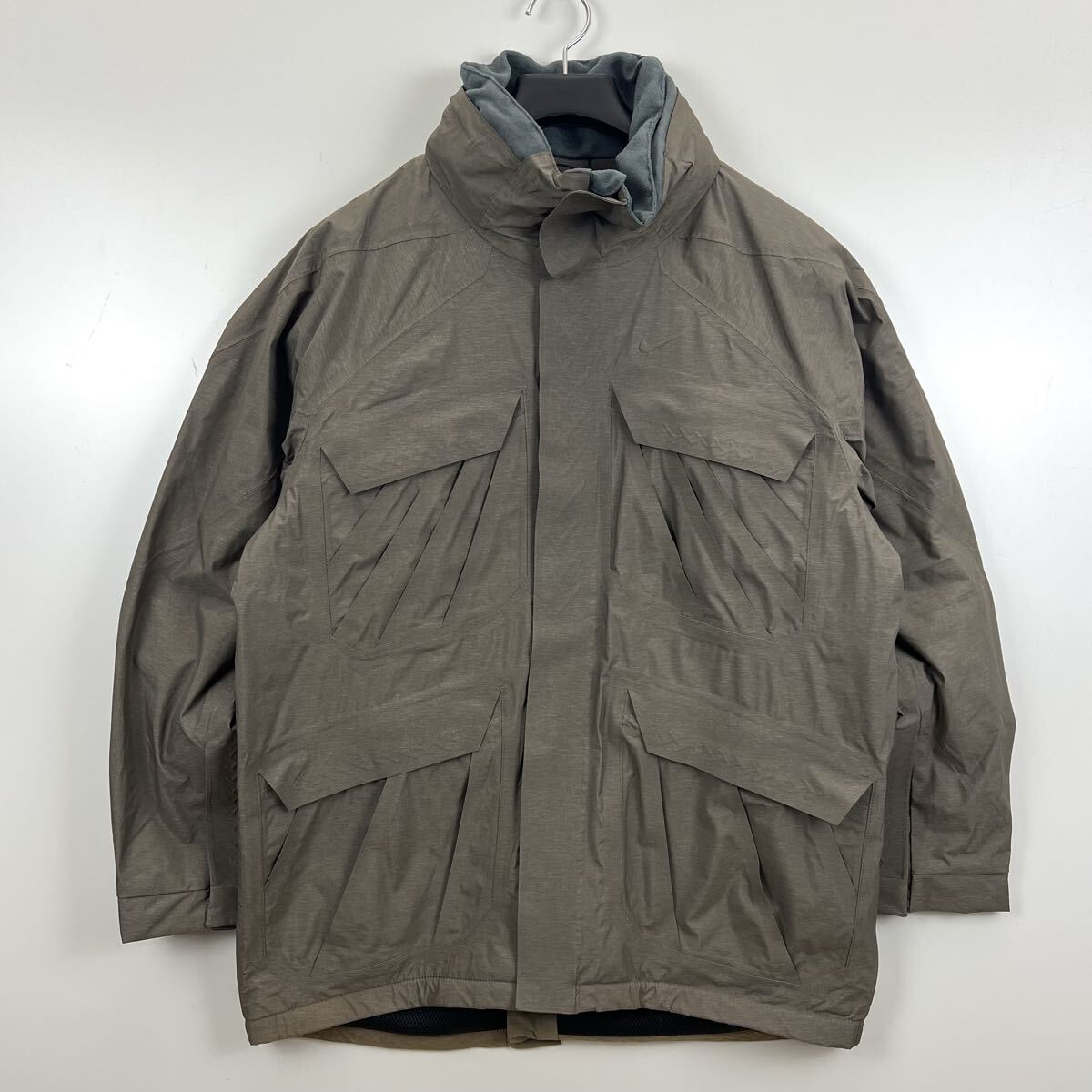 NIKE 00s 2006 archive tech gills shell field jacket L ナイキ 希少 フィールドジャケット エンボス加工 エラ ウロコ アーカイブ