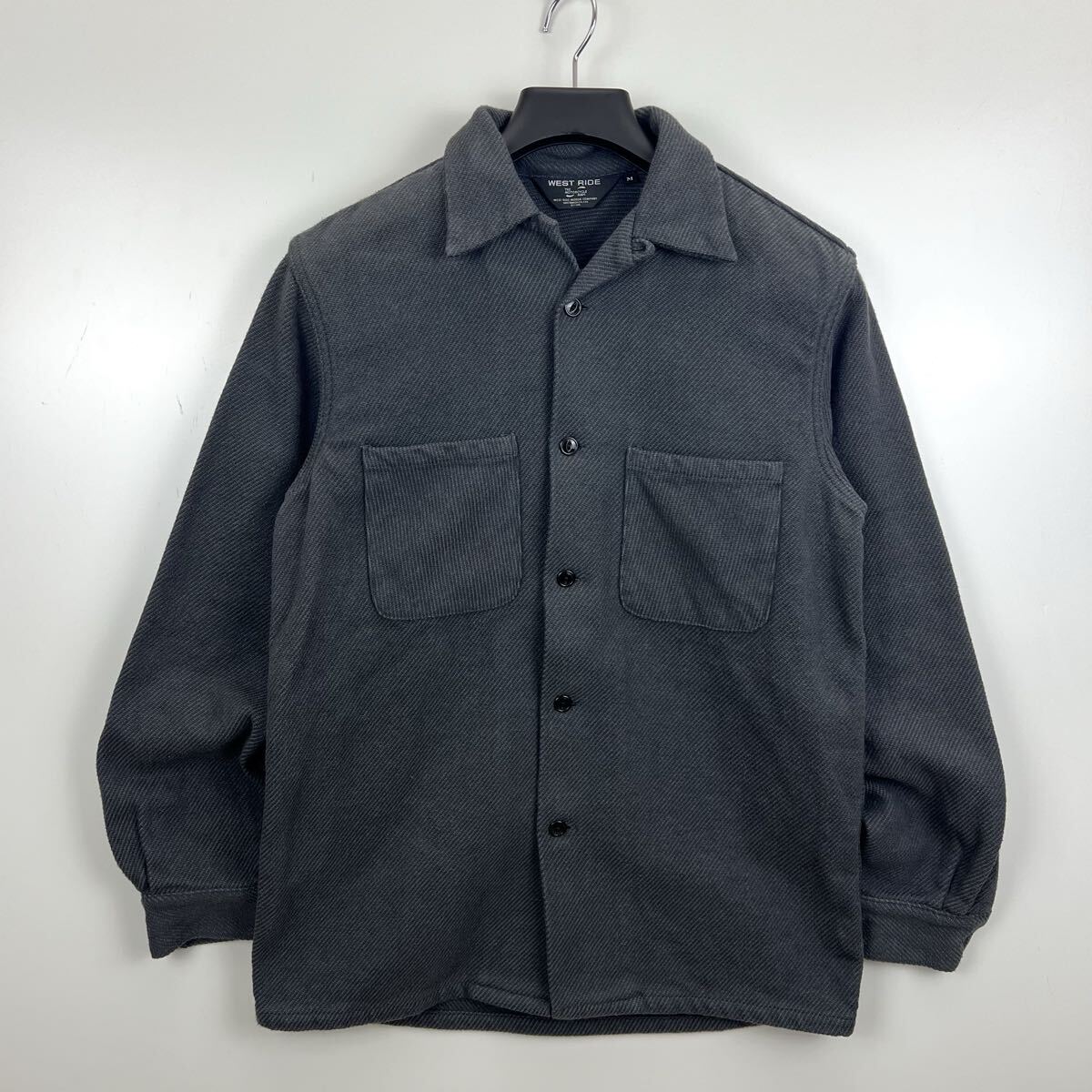 WEST RIDE heavy weight herringbone shirts M ウエストライド ヘビーウェイト ヘリンボーン 長袖 ボタンシャツ アメカジ レプリカ 日本製