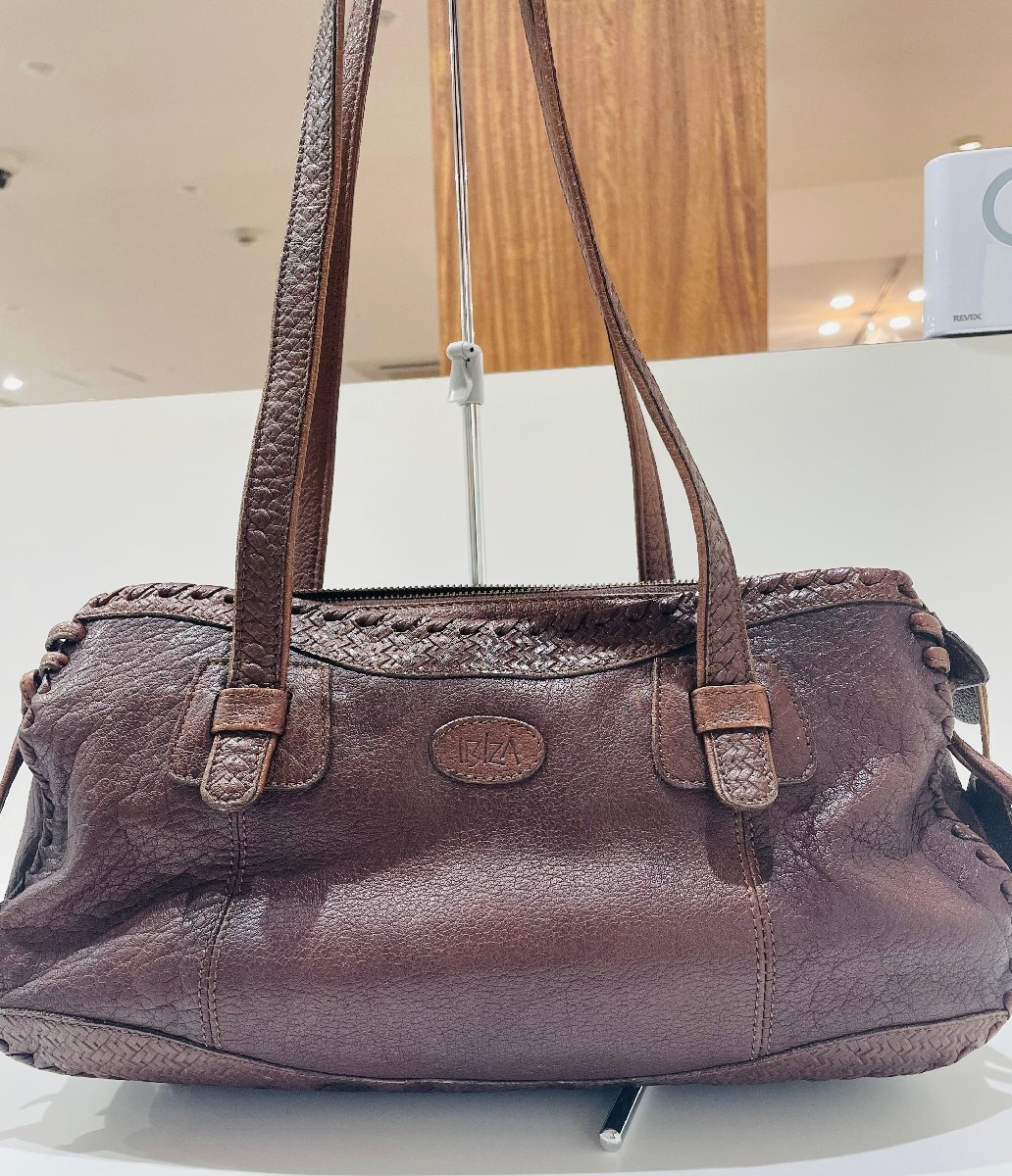 ★【中古品】IBIZA　イビザ　レザー トートバッグ 　レディース　ブラウン系　